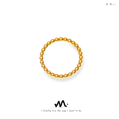 Kralen Ring Roestvrij Staal Verguld Minimalistisch Stapelbaar Elegante Sieraden Voor Dames Mode Stijl