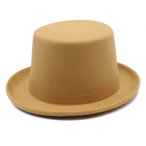 Cilindro Mago Performance Gentleman Vintage Feltro Corona Alta Accessori Per Feste Formali Matrimonio Uomo Donna
