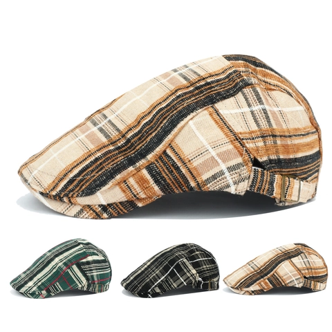 Gorra Plana Retro Británica De Cuadros Pana Ajustable Newsboy Ivy Sombrero Para Hombre Mujer Vintage Gatsby