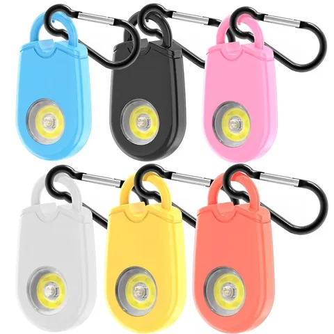 Allarme di Sicurezza Personale Portatile Con Luce LED Sirena Forte Portachiavi di Sicurezza per Donne Bambini Anziani Corsa Notturna