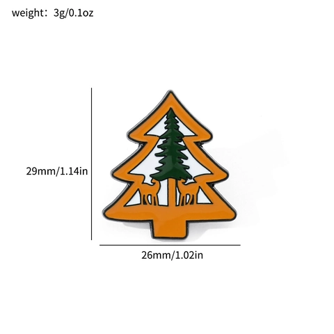 Christmas Enamel Brooch Pins Alloy Metal Santa Claus Snowman Xmas Tree Wreath Badge For Clothing Lapel Decoration