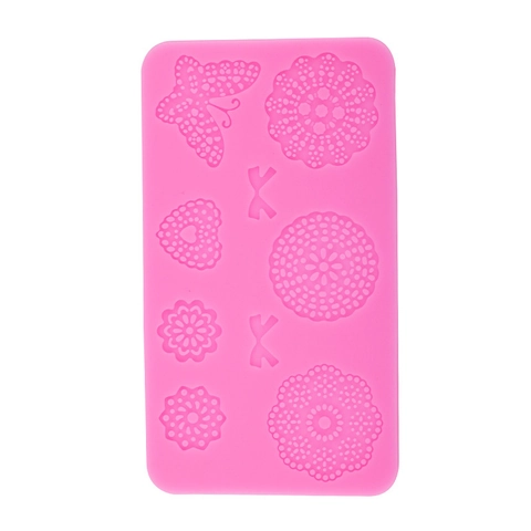 Moule En Silicone Papillon Dentelle Fleur Noeud Pour Fondant Chocolat Décoration De Gâteau DIY Outils De Pâtisserie