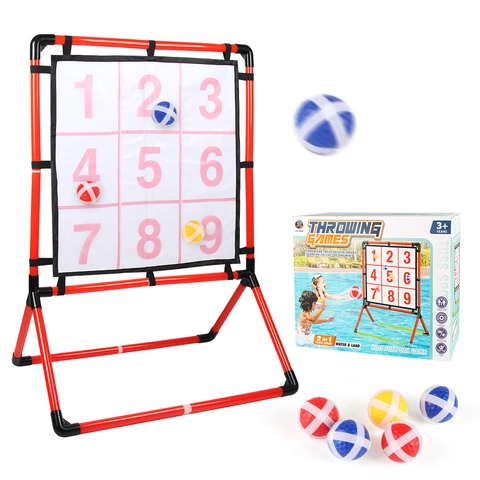 Genummerd Raster Werpspel Kunststof Standaard Stoffen Doel Plakballen Water Land Zwevend Kinderen Zwembad Sport