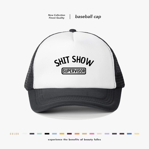 Trucker Hat Mesh Back Polyester Slogan Gedrukt Verstelbaar Zonbescherming Casual Baseball Cap Ademend