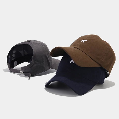 Damen Pferdeschwanz Baseballkappe Baumwolle Bär Stickerei Verstellbar Atmungsaktiv Outdoor Sonnenhut