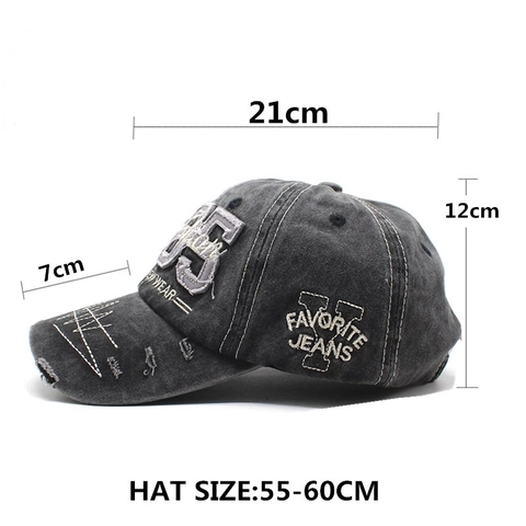 Cappellino Da Baseball Vintage 100% Cotone Lavato Distressed Protezione Solare Regolabile Sport All'Aperto Uomo Donna