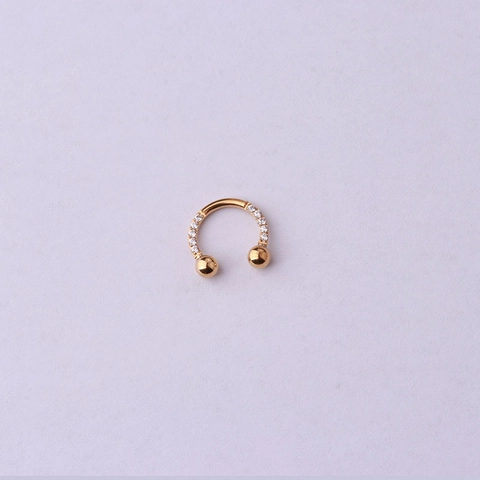 Edelstahl Septum Ring Hufeisen Piercing Schmuck Mit Zirkon Rundhantel Für Nase Und Ohrenknorpel Für Damen