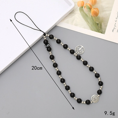 Acryl Perlen Handy Kette Artificial Pearl Trageband Anti-Verlust Schmuck Für Kamera Handy Zubehör Stern Buchstabe C