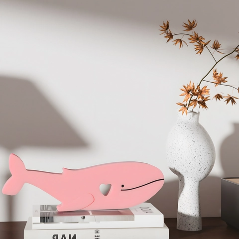 Whale Shape Silicone Mold Heart Hollow DIY Candle Holder Resin Casting Plaster Aromatherapy Ornament Tool