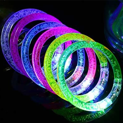 LED Leuchtendes Blasen Armband Acryl Kunststoff Leuchten Armreif Für Konzert Party Nachtclub Halloween Event Zubehör