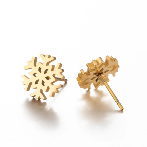 Stainless Steel Christmas Snowflake Reindeer Star Stud Earrings For Women Retro Winter Personalized Fashion Jewelry Gift