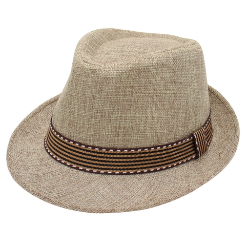 Cappello Fedora Intrecciato In Paglia Fascia A Righe Traspirante Protezione Solare Stile Britannico Cappello Jazz Uomo Donna