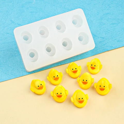Stampo In Silicone Mini Anatra Cavità Multiple Forma Animale 3D Per Decorazione Torte Cioccolato Resina