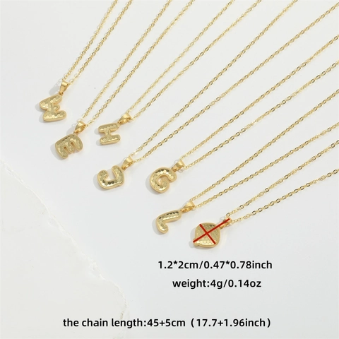Collana Minimalista con Ciondolo a Lettera Alfabeto Oro per Donna Rame Tessitura a Nido d'Ape Gioielli Iniziali Personalizzati