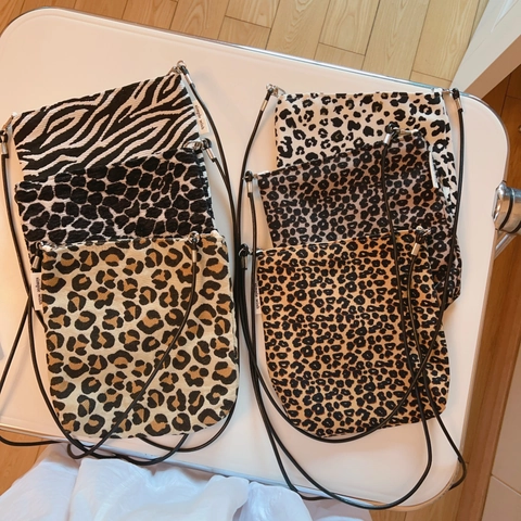 Bolso Bandolera Mini Vintage Con Estampado De Leopardo Cebra Para Mujer De Lona Pana Bolsa Con Correa De Cuero Genuino