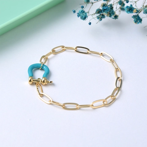 Handmade Beaded Bracelets For Women Boho Layered Artificial Pearl Soft Clay Slices Gold Metal Beads Evil Eye Heart Charm