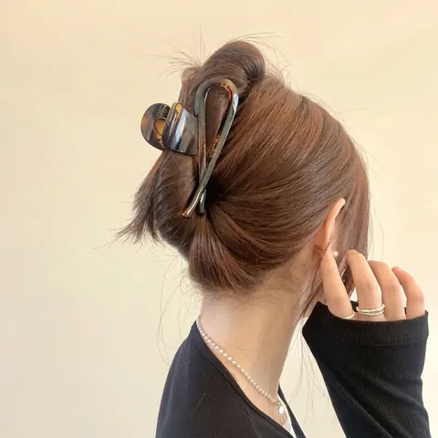 Große Haarklammer Kunststoff Acryl Schmetterlingsknoten Elegant Rutschfest Haarnadel Für Damen Minimalistisches Styling