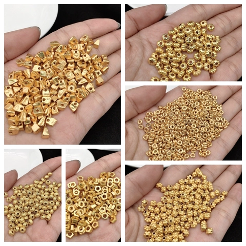 Perline Distanziatrici In Lega Stile Oro Antico Varie Forme Goffrate Per Accessori Per La Creazione Di Gioielli DIY
