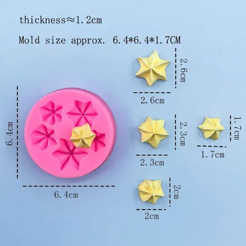 Sternform Silikonform Rosa DIY Fondant Schokolade Kuchen Dekoration Werkzeug Flexible Silikon Backzubehör Für Küche Hausgebrauch
