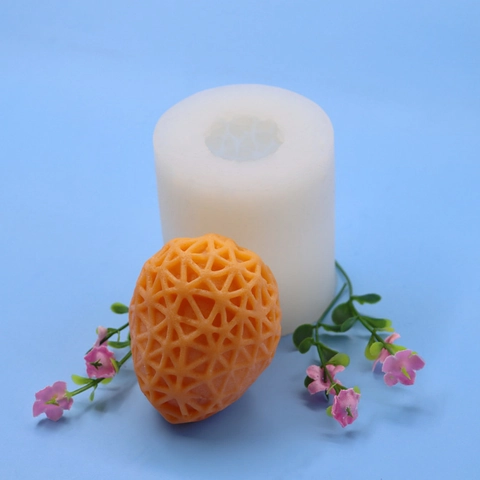 Siliconen Mal Geometrisch Gaas Paasei Vorm DIY Handwerk Voor Kaars Zeep Gips Hars Ornament Huisdecoratie