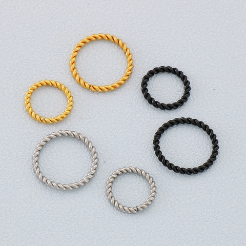 Anillos Divididos En Espiral Trenzado De Acero Inoxidable Conector Abierto Accesorio De Joyería Para Pulsera DIY Piercing Corporal