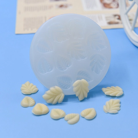 Stampo In Silicone A Forma Di Foglia Per DIY Pasticceria Torta Fondente Cioccolato Decorazione Resina Molteplici Trame