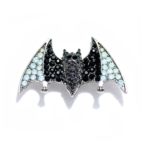 Fledermaus Tier Brosche Legierung Strass Gothic Halloween Vintage Dark Style Anstecknadel Für Anzug Mantel Unisex