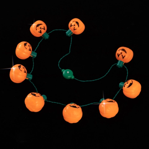 Halloween LED Leuchthalskette Kürbis Augapfel Skelett Kunststoff Leuchtendes Partyzubehör Kostüm Requisite