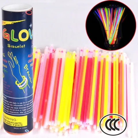 Bâtons Lumineux Décorations De Fête Fluorescentes Bracelets Néon Multicolores Pour Concerts Festivals Halloween