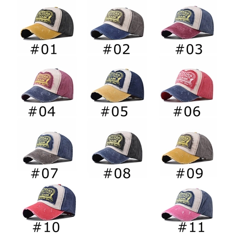 Cappello Da Baseball In Cotone Lavato Vintage Patchwork Distressed Patch Racing Team Retro Hip Hop Cappello Regolabile