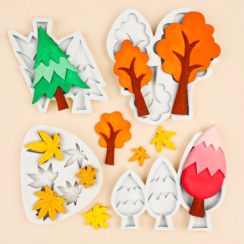 Silicone Mold Tree Maple Leaf Shape For Cake Decorating Chocolate Baking DIY Candy Sugar Craft Cookie