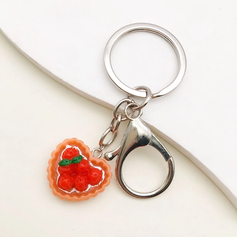 Harz Frucht Tier Herz Anhänger Charms Mit Metallschlaufen Für DIY Schmuckherstellung Schlüsselanhänger Zubehör Rot Serie Süß
