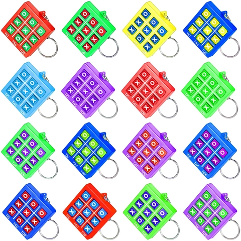 Tic Tac Toe Mini Spiel Schlüsselanhänger Kunststoff Spritzguss Puzzle Interaktives Handheld Spielzeug Für Kinder Party