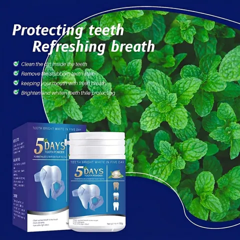 Poudre Dentaire Formule Menthe Bicarbonate De Soude Pour Blanchiment Élimination Des Taches Hygiène Buccale Protection Émail