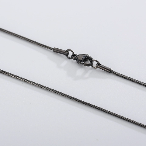 Minimalist Stainless Steel Snake Chain Necklace Polished Square Bone Clavicle Chain For Men Women Daily Wear Jewelry