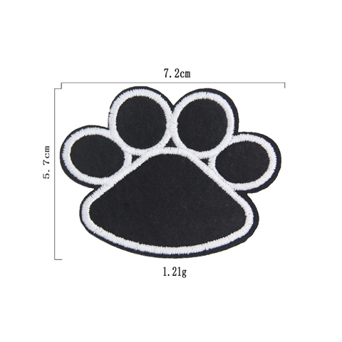 Cute Cat Paw Embroidery Patches Iron On Cartoon Fabric Appliques For DIY Clothes Bags Phone Case Decoration
