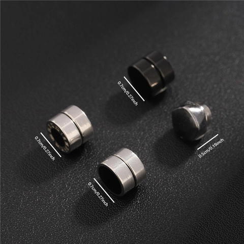 Magnetische Clip-Ohrringe Aus Titanstahl Für Damen Und Herren Ohne Piercing Einfache Hip-Hop Geometrische Römische Ziffern Ohrclips