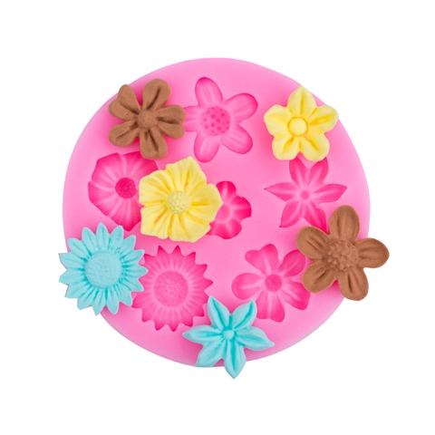 Blumen Silikon Fondantform Rund Tortenrand Dekoration DIY Handwerk Schokolade Ton Backwerkzeug Dekorative