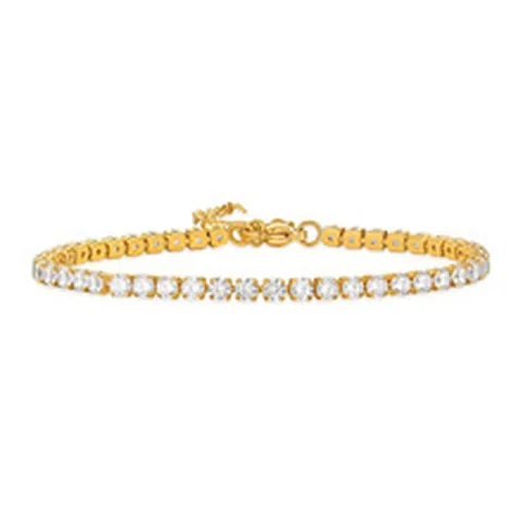 Bracelet Tennis Classique Acier Inoxydable Zircone Cubique Réglable Bijoux De Luxe Minimalistes Pour Femmes