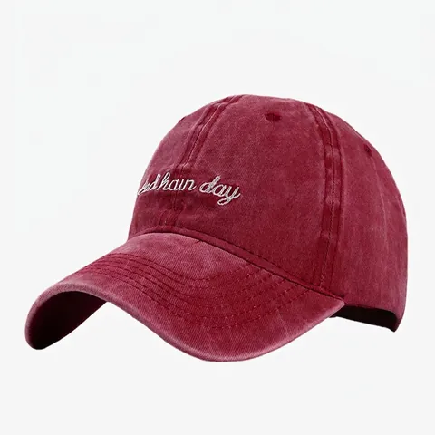 Vintage Washed Cotton Baseball Cap Retro Soft Top Sun Hat With Letter Embroidery For Unisex Casual Streetwear Adjustable