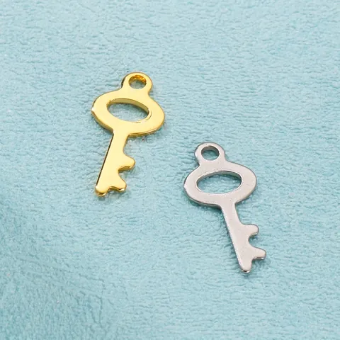 Dijes De Llave De Acero Inoxidable Colgantes Para Creación De Joyas DIY Collares Pulseras Accesorios Estilo Retro