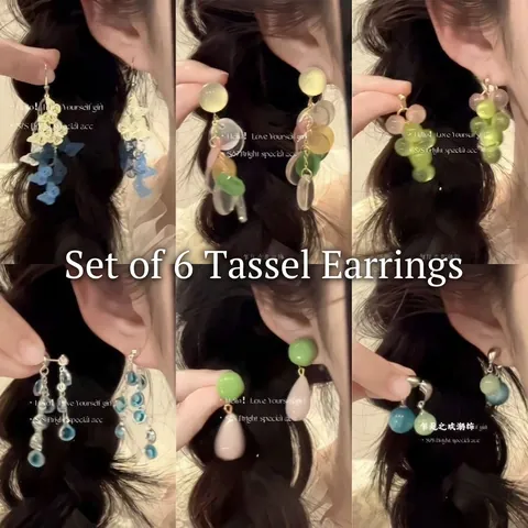 Süße Blumen-Ohrhänger Mit 925 Sterling Silber Ohrstecker Harzperlen Schmetterling Traube Modeschmuck Für Damen