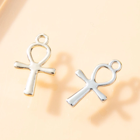 Ciondoli Lettera M E Simbolo Ankh Pendenti Lega Placcata Liscia Per Creazione Di Gioielli DIY Collane Bracciali Orecchini