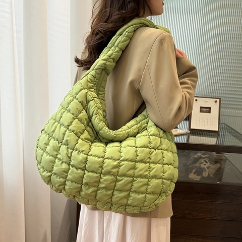 Καπιτονέ Νάιλον Τσάντα Ώμου Puffy Cloud Hobo Crossbody Μεγάλη Χωρητικότητα Tote Casual Για Γυναίκες