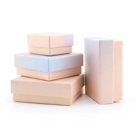 Farbverlauf Rosa Blau Schmuck Geschenkbox Für Ringe Ohrringe Halsketten Armband Karton Verpackung Box Mit Satin Schleife
