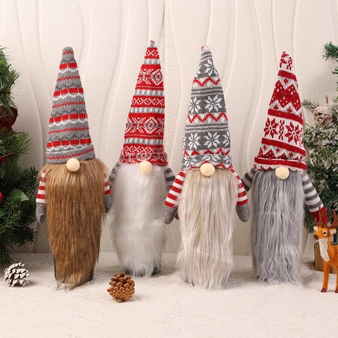 Christmas Gnome Wine Bottle Cover Decorative Faceless Santa Claus Bottle Topper For Red Wine Champagne Table Decor Festival Home Party Ornament