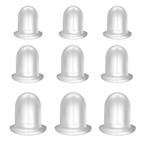 Chiusure Per Orecchini Plastica Trasparente Silicone Forma Proiettile Disco Per Creazione Gioielli Fai Da Te Ricambio