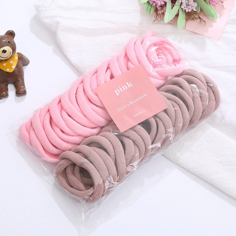 Seamless Hair Ties High Elasticity Nylon Knitted Hair Ropes Colorful No Damage Soft Ponytail Holders For Women Girls