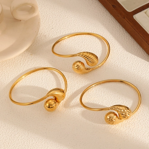 Bracelet Ouvert En Acier Inoxydable Géométrique Design Goutte Deau Bijoux De Mode Haut De Gamme Pour Femmes