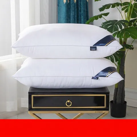 Hotel Quality Bed Pillows Soft Breathable Polyester Fiber Filling Quilted Rectangular Sleeping Pillow For Bedroom